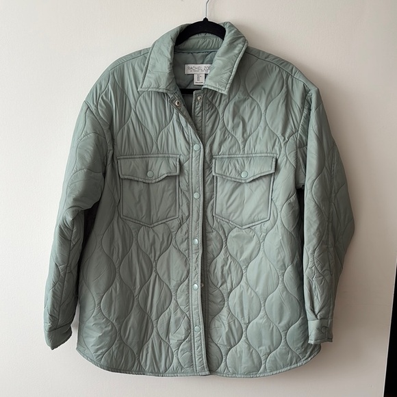 RACHEL Rachel Roy Green Utility Jacket with Quilted Design - Picture 1 of 6